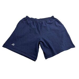 Russell Athletic Navy Blue Mens XL Cotton Shorts